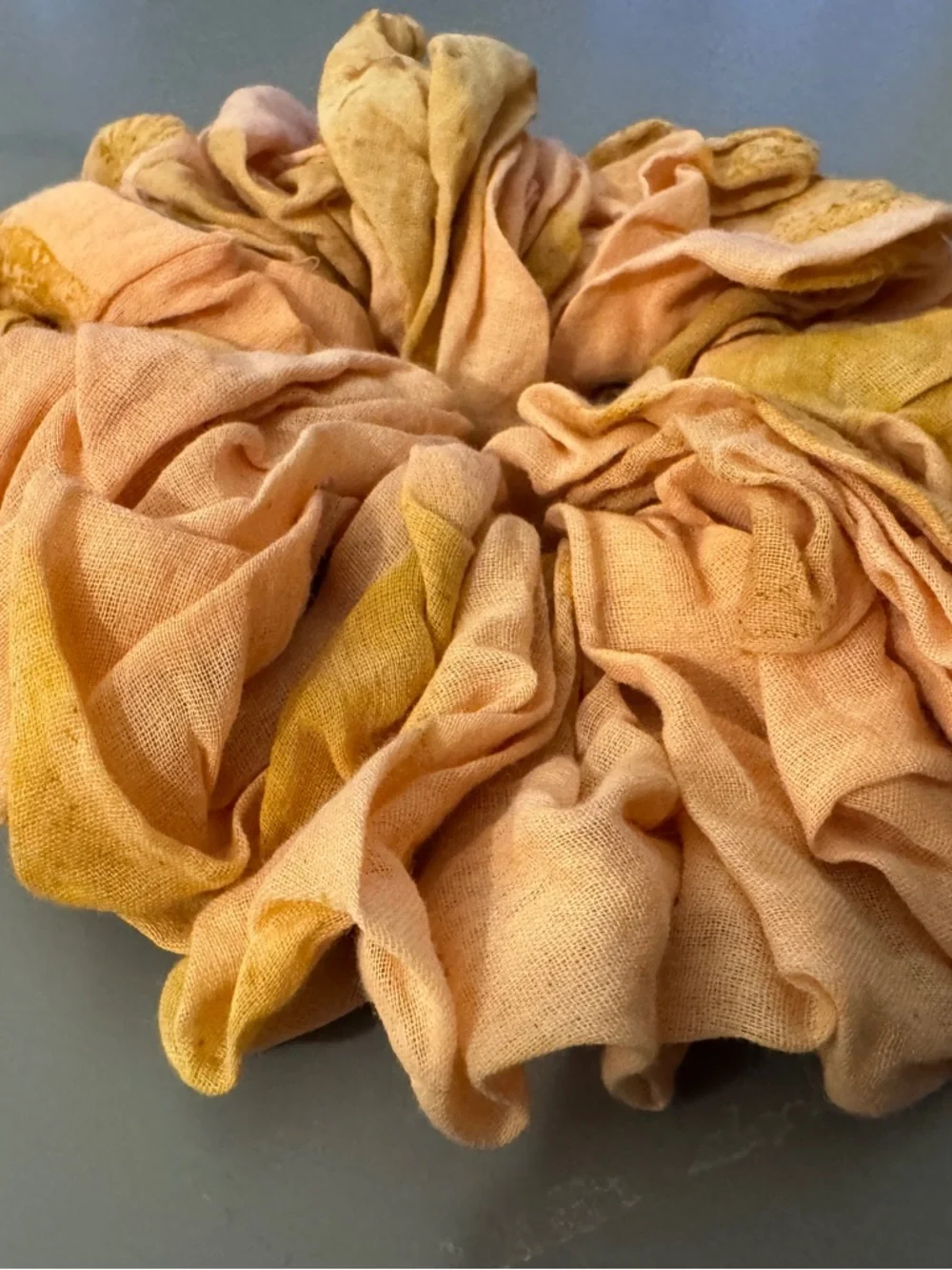 Peach & Mustard Oversized Scrunchie - Women Accessories